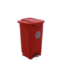 Lixeira Tramontina T-force Coleta Seletiva Vermelho 50L