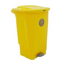 Lixeira Tramontina T-force Metal Amarelo 100 L