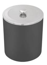 Lixeira Tramontina Útil com Tampa em Aço Inox Polido e Corpo em Polipropileno Preto 5 L