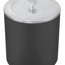 Lixeira Tramontina Útil com Tampa em Aço Inox Preto 5 L