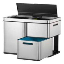 Lixeira Tripla Automatica Sensor 60 L (30+15+15) 65X31X48Cm Lixeira Tripla Automatica Sensor 60 L (30+15+15) 65X31X48Cm