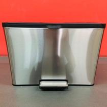 Lixeira tripla coleta seletiva inox 30 litros gigante 3 cestos de lixo cozinha escritorio 3 em 1 ecologica luxo Lixeira tripla coleta seletiva inox 30 litros gigante 3 cestos de lixo cozinha escritorio 3 em 1 ecologica luxo