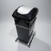 Lixeira Unitária Fix Base 15 Litros Balde preto Sanrremo