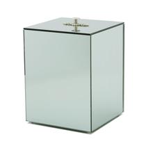 Lixeira Vidro P/ Lavabo Banheiro Decoração C/ Tampa 30x20x20 7 Litros - Cores