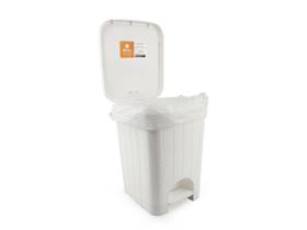 Lixeira Vime Com Tampa Abertura Pedal Plástico Capacidade de 12 Litros Para Cozinha Banheiro Escritório