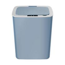 Lixo elétrico de indução automática inteligente Lixo elétrico pode tipo de bateria inteligente lixo lixo lixeiras lixo depósito home office materiais - Azul