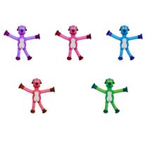 Liz KO - Kit 5 Cachorro Articulados (Colorido, com Ventosa, Extensível) Liz KO - Kit 5 Cachorro Articulados (Colorido, com Ventosa, Extensível)