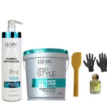 Lizan Afrostyle Kit Hidróxido de Sódio 1,9kg + Shampoo Neutralizante 1L E L P