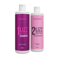 LIZZ REPAIR 500ML LISO PERFEITO HANOVA Kit 2x1 LIZZ REPAIR 500ML LISO PERFEITO HANOVA Kit 2x1