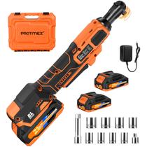 Llave de Carraca Inalámbrica Protmex 21V 74FT-LBS Brushless 3/8"