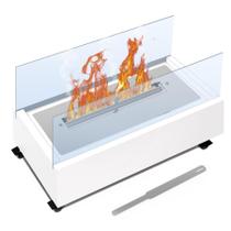 LM30 Lareira Ecológica Completa Com Vidros E Rodízios 45cm (base De Madeira) LM30 Lareira Ecológica Completa Com Vidros E Rodízios 45cm (base De Madeira)