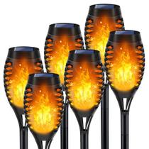 LNRYY Tochas Solares 6 Unidades com Efeito de Chama Tremulante para Área Externa LNRYY Tochas Solares 6 Unidades com Efeito de Chama Tremulante para Área Externa