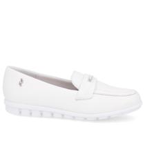 Loafer Branco Casual Couro