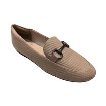 Loafer Confort Mocassim Nude Couro Macio Legítimo