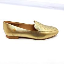 Loafer Feminino Dourado Usaflex