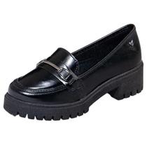 Loafer Feminino Facil Calce Conforto Salto Bloco Mississipi