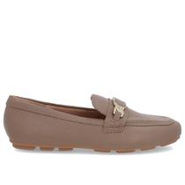 Loafer Marrom Claro Couro Textura Bridão