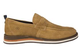 LOAFER MASC TYPE METROPOLITAN EM CAMURÇA AVELÃ - Cód 272103-003