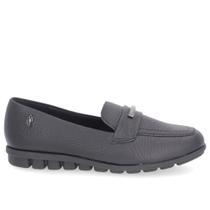 Loafer Preto Casual Couro