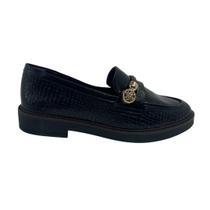 Loafer Ramarim Verniz Croco Preto 2611103 - Preto 40 Loafer Ramarim Verniz Croco Preto 2611103 - Preto 40