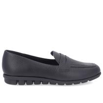 Loafer Usaflex Preto Casual Couro