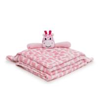 Loani Kit Cobertor Bebe e Naninha Girafinha Rosa