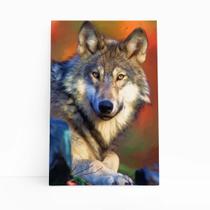 Lobo Animais Fotografia Arte Aquarela Quadro Canvas 60x40cm Lobo Animais Fotografia Arte Aquarela Quadro Canvas 60x40cm