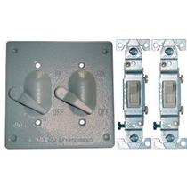 Localização úmida da chave seletora Sigma Electric 2 Gang Metal Localização úmida da chave seletora Sigma Electric 2 Gang Metal