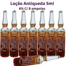 Loção Antiqueda Cabelo E Brilho 5 Ml - Kit C/ 8 Ampolas Loção Antiqueda Cabelo E Brilho 5 Ml - Kit C/ 8 Ampolas