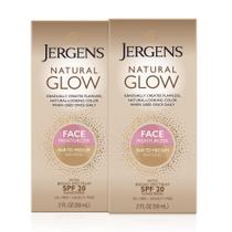 Loção Autobronzeadora Jergens Natural Glow Face SPF 20 - Kit com 2 Unidades (60mL cada)