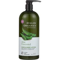 Loção Avalon Organics Aloe para mãos e corpo sem perfume 946 ml Loção Avalon Organics Aloe para mãos e corpo sem perfume 946 ml