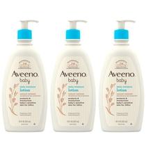 Loção Aveeno Baby Daily Moisture, sem fragrância, 532 ml (x3)