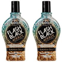 Loção Bronzeadora European Gold Flash Black 4000X 355ml 2 Unidades Loção Bronzeadora European Gold Flash Black 4000X 355ml 2 Unidades