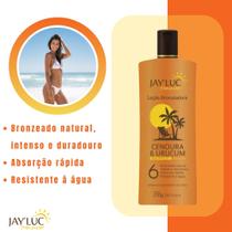 Loção Bronzeadora JayLuc FPS 6 Cenoura e Urucum 230g Loção Bronzeadora JayLuc FPS 6 Cenoura e Urucum 230g