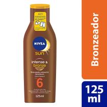 Loção Bronzeadora Nivea Sun Intense &amp Bronze FPS6 125ml