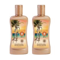 Loção bronzeadora protetora solar Panama Jack SPF 8 177mL (pacote com 2)
