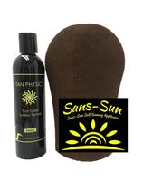 Loção bronzeadora sem sol Tan Physics True Color 240 mL com luva