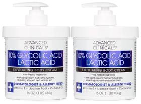 Loção corporal Advanced Clinicals 10% de ácido glicólico +ácido lático