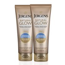 Loção corporal autobronzeadora Jergens Natural Glow +FIRMING 225mlX2