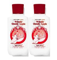 Loção corporal Bath & Body Works Winter Candy Apple 240 ml, pacote com 2