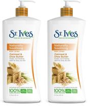Loção corporal de aveia e manteiga de karité St. Ives, pacote de 620 ml com 2