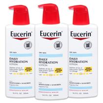 Loção corporal Eucerin Daily Hydration SPF 15 500mL (pacote com 3)