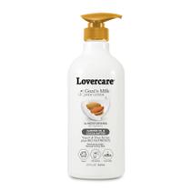 Loção corporal Lovercare Leite de cabra, óleo de amêndoa e manteiga de cacau 800 ml