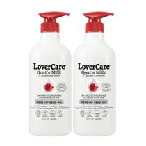 Loção corporal Lovercare Leite de cabra para pele seca, pacote de 800 ml com 2
