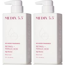 Loção corporal Medix, sem fragrância, reafirmante de retinol, conjunto de 2 peças