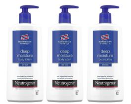 Loção Corporal Neutrogena Deep Moisture 3x400ml Loção Corporal Neutrogena Deep Moisture 3x400ml
