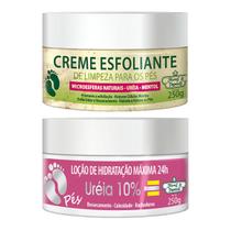 Loção De Hid. Uréia Pés+Esfoliante Flores & Vegetais 250G