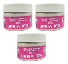 Loção De Hidratação Uréia 10% Pés Flores E Vegetais 250g 3un