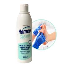 Loção de Limpeza Emoliente Mãos e Pés Homeo Clean Podologia Nobrevie 250ml