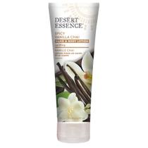 Loção Desert Essence Spicy Vanilla Chai 240 ml para mãos e corpo Loção Desert Essence Spicy Vanilla Chai 240 ml para mãos e corpo